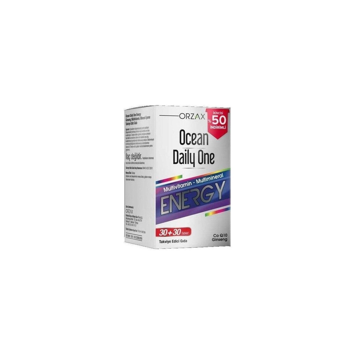 Orzax Ocean Daily One Energy 1 Alana 1 Bedava 30+30 Tablet - MALLTURK