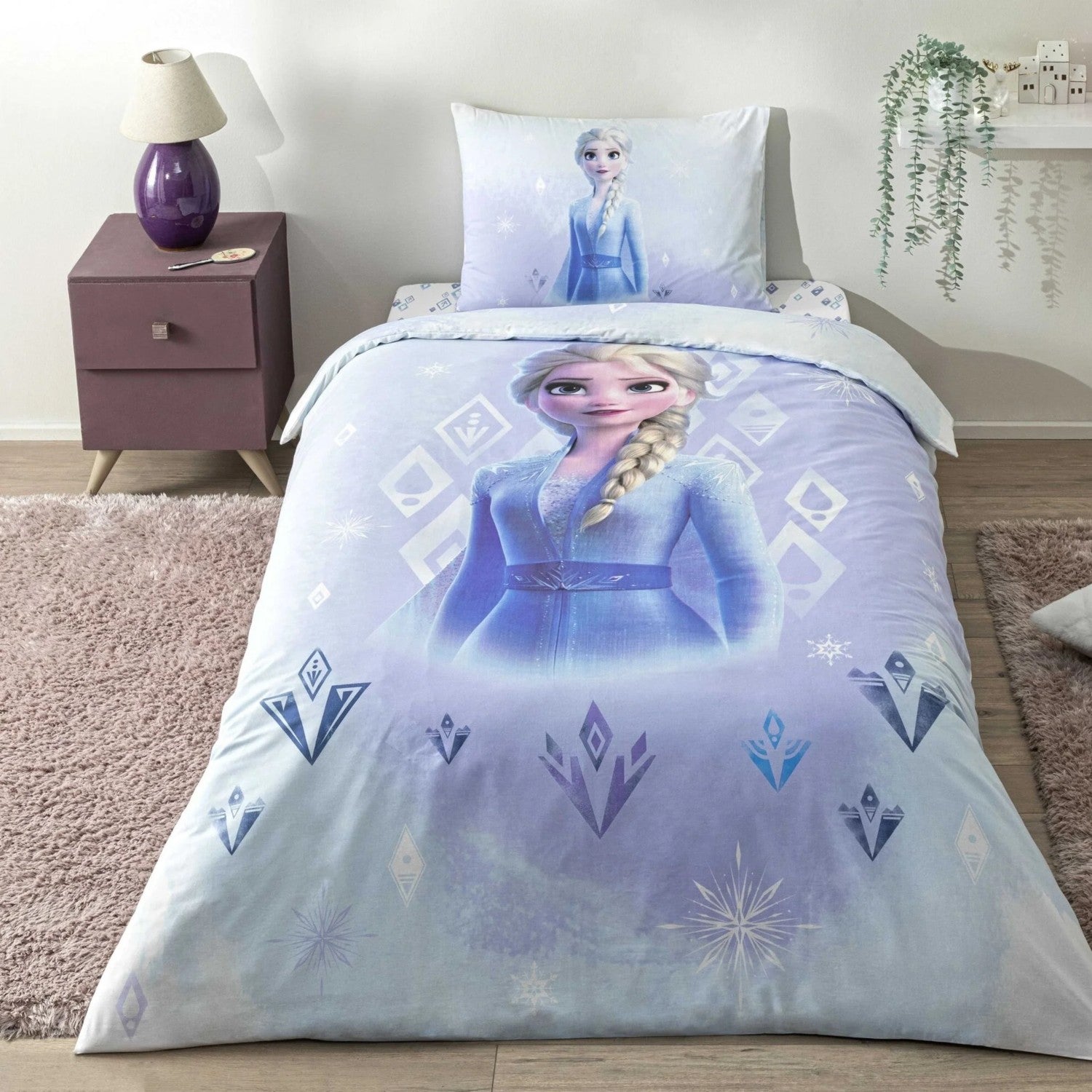 Tac Lisansli Disney Frozen Diamond Single Cotton Duvet Cover Set - MALLTURK