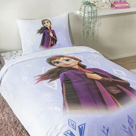 Tac Lisansli Disney Frozen Diamond Single Cotton Duvet Cover Set - MALLTURK