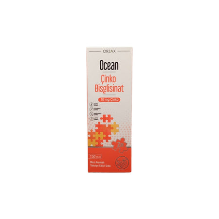 Orzax Ocean Zinc Bisglisinat Syrup 150 ml - Muz Flavored - MALLTURK