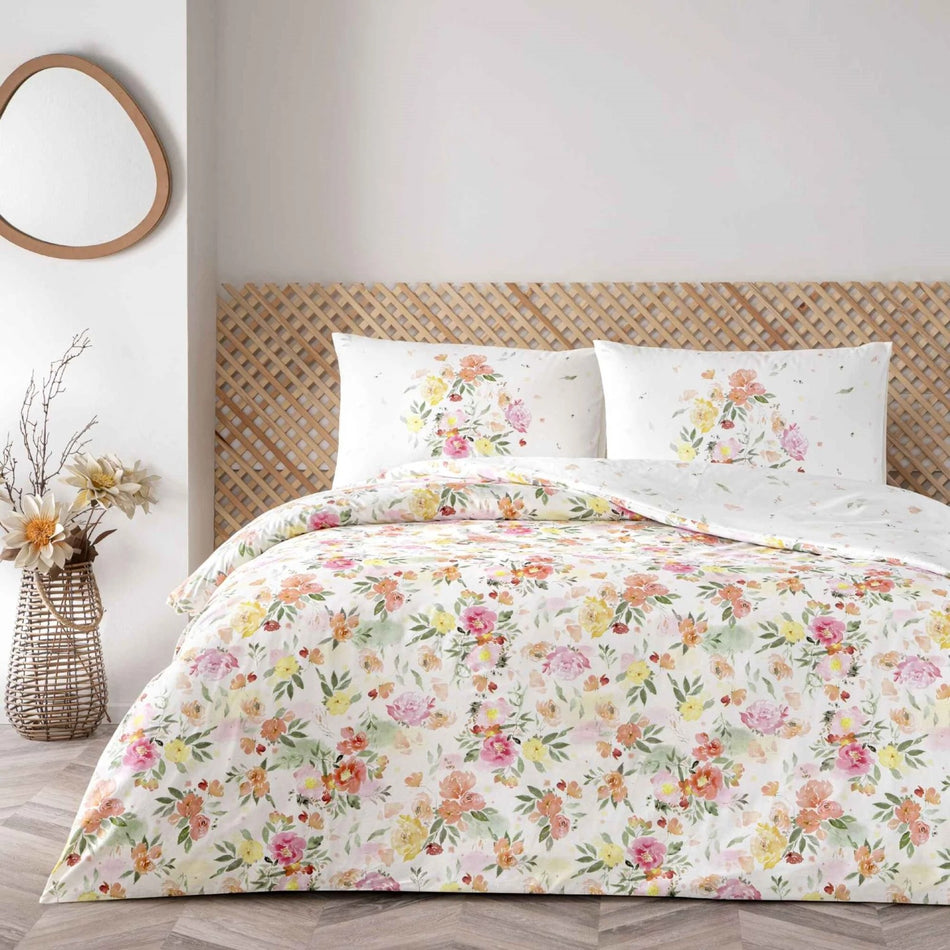 Tac Shirley Ranforce Single Duvet Cover Set Yellow - MALLTURK