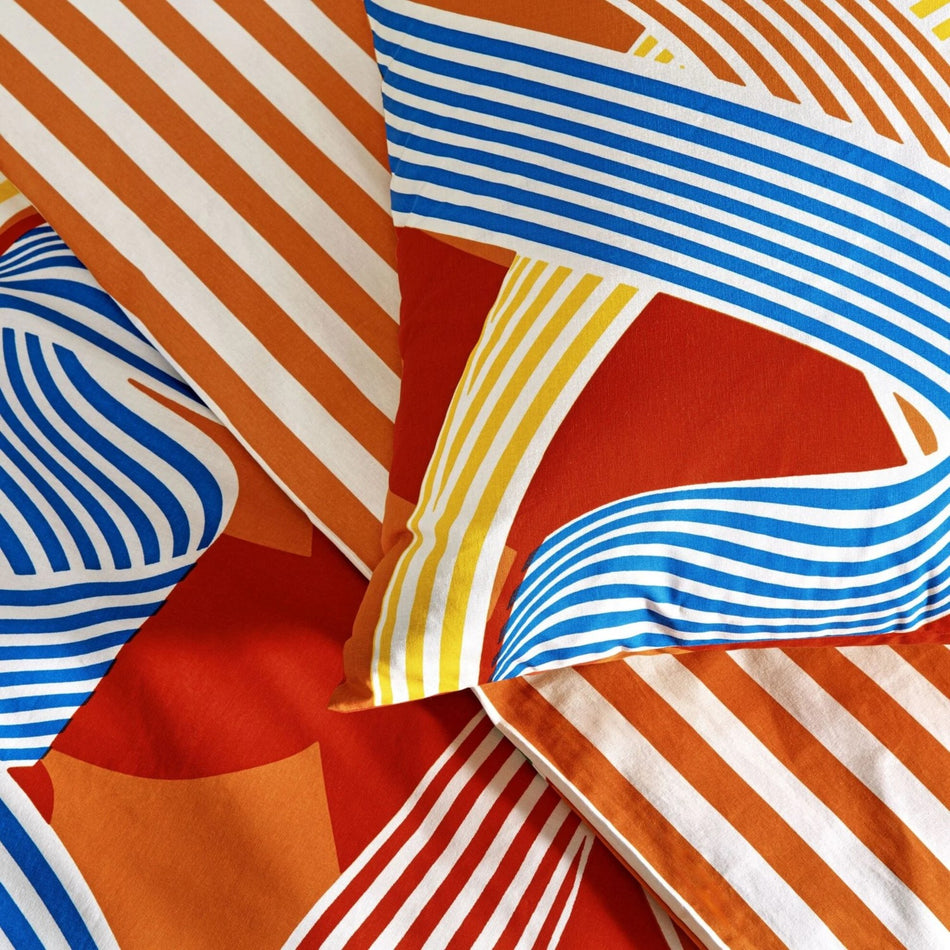 Tac Meadow Ranforce Single Duvet Cover Set Orange - MALLTURK