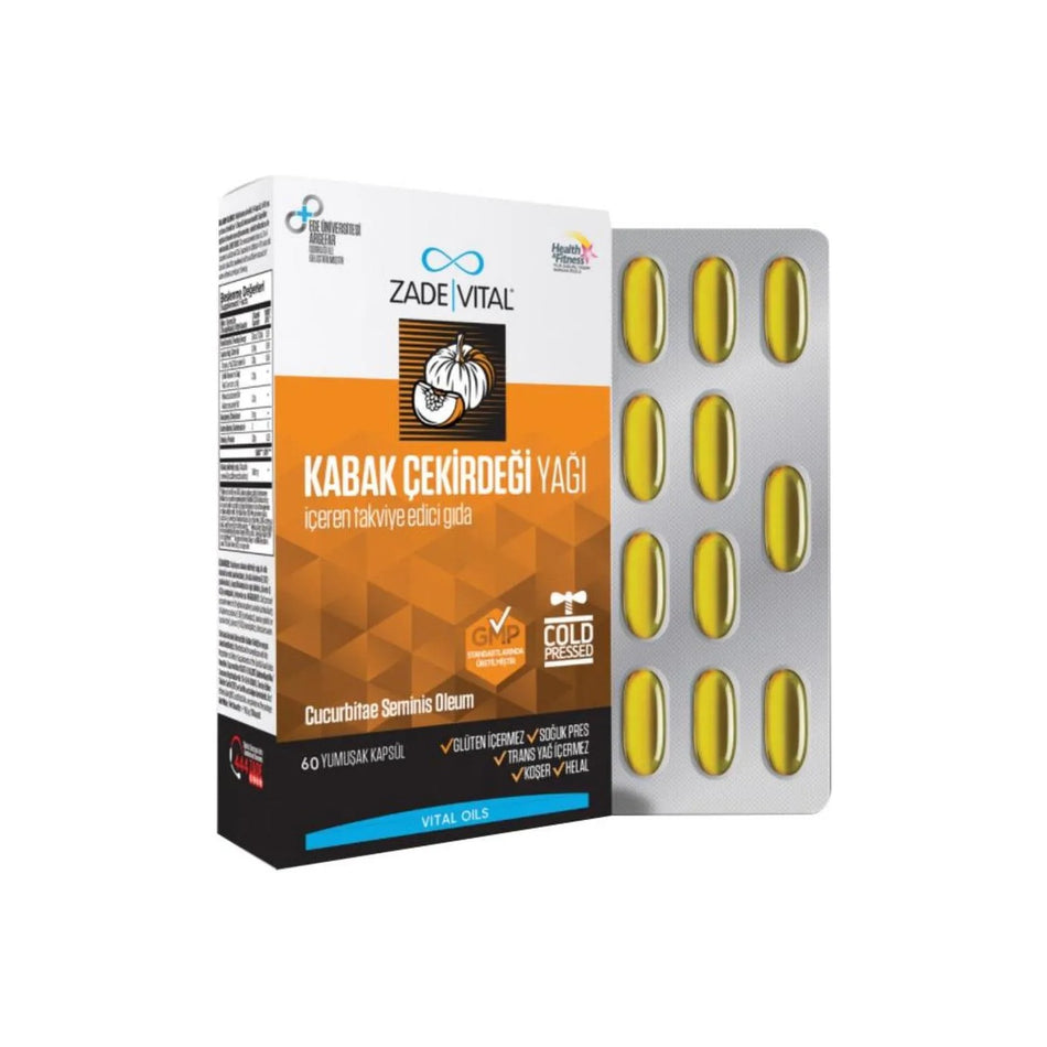 Zade Vital Kabak Cekirdegi Oil 320 Mg 60 Softgel - Blister - MALLTURK