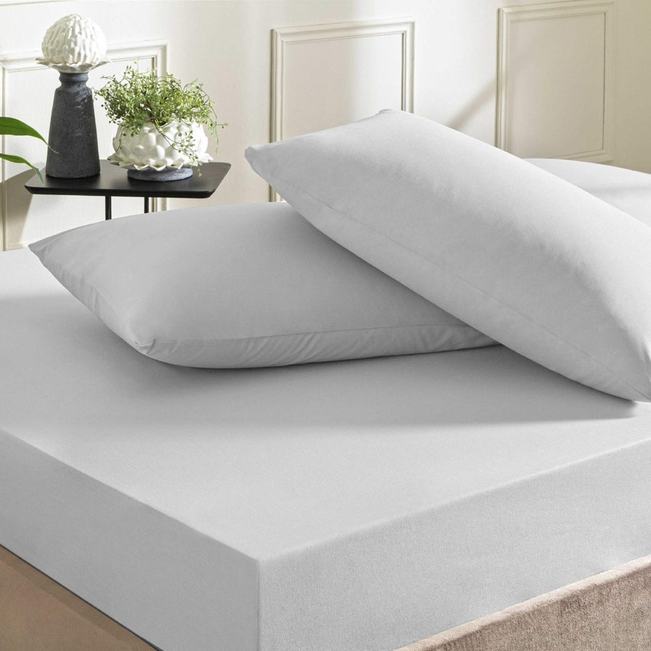Tac ranforce Fitted Queen Size Bed Sheet Set Gray - MALLTURK