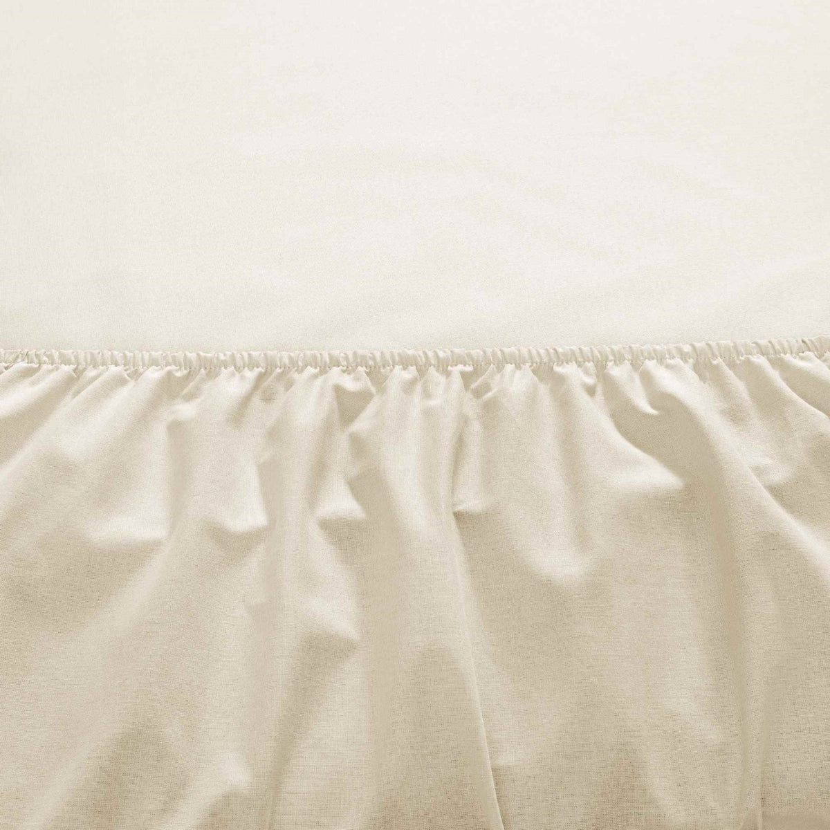 Tac ranforce Fitted Double Bed Sheet Set Ecru - MALLTURK
