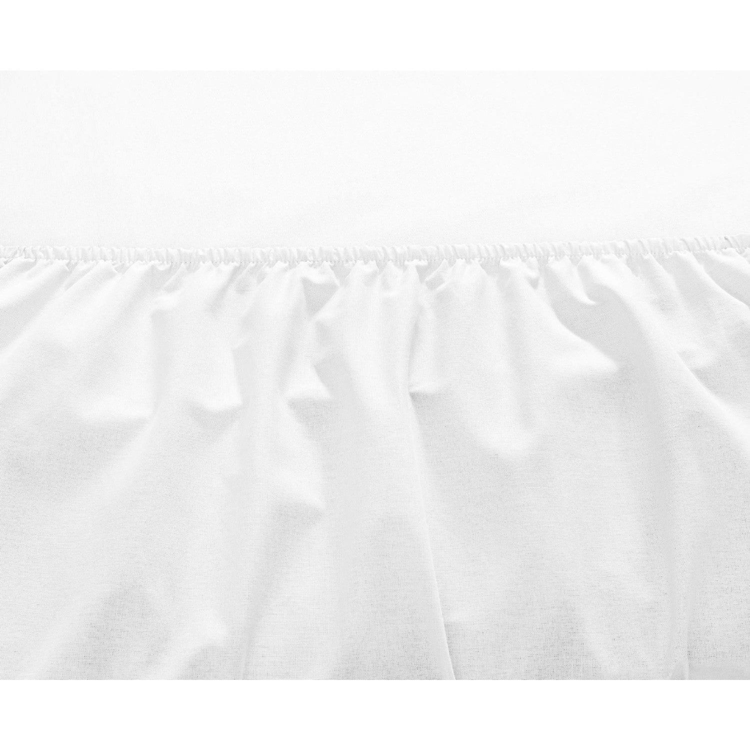 Tac ranforce Fitted Queen Size Bed Sheet Set White - MALLTURK