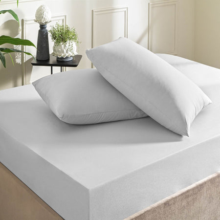 Tac ranforce Fitted king size Bed Sheet Set Gray - MALLTURK