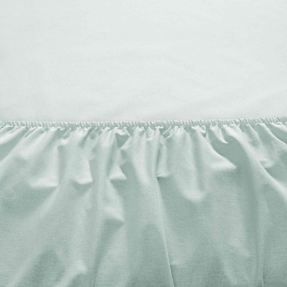 Tac ranforce Fitted Double Bed Sheet Set Blue - MALLTURK