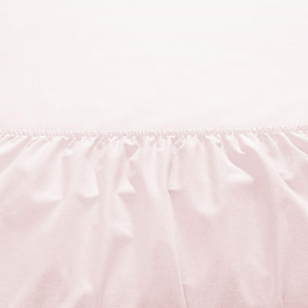 Tac ranforce Fitted Queen Size Bed Sheet Set Powder Pink - MALLTURK