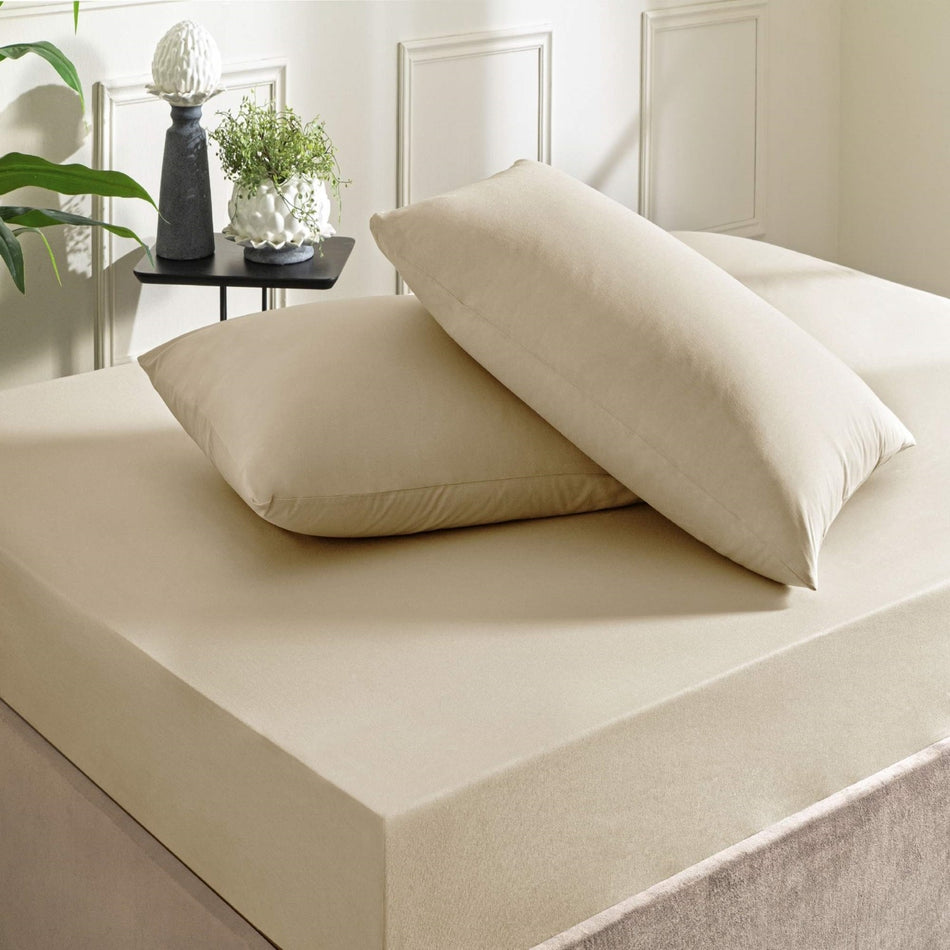 Tac ranforce Fitted king size Bed Sheet Set Mink - MALLTURK