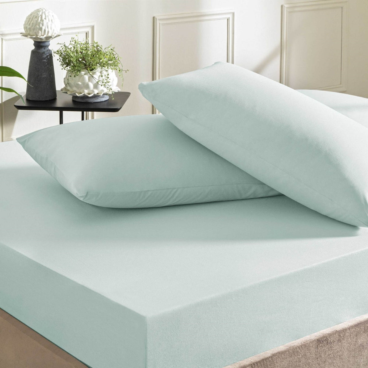 Tac ranforce Fitted Queen Size Bed Sheet Set Blue