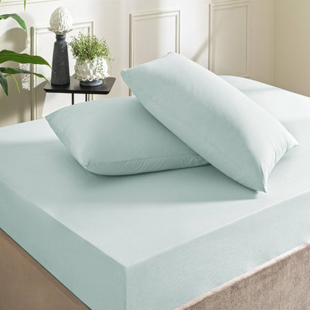 Tac ranforce Fitted Queen Size Bed Sheet Set Blue
