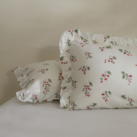 Karaca Home Silvie Set of 2 Pillowcases, Red - MALLTURK