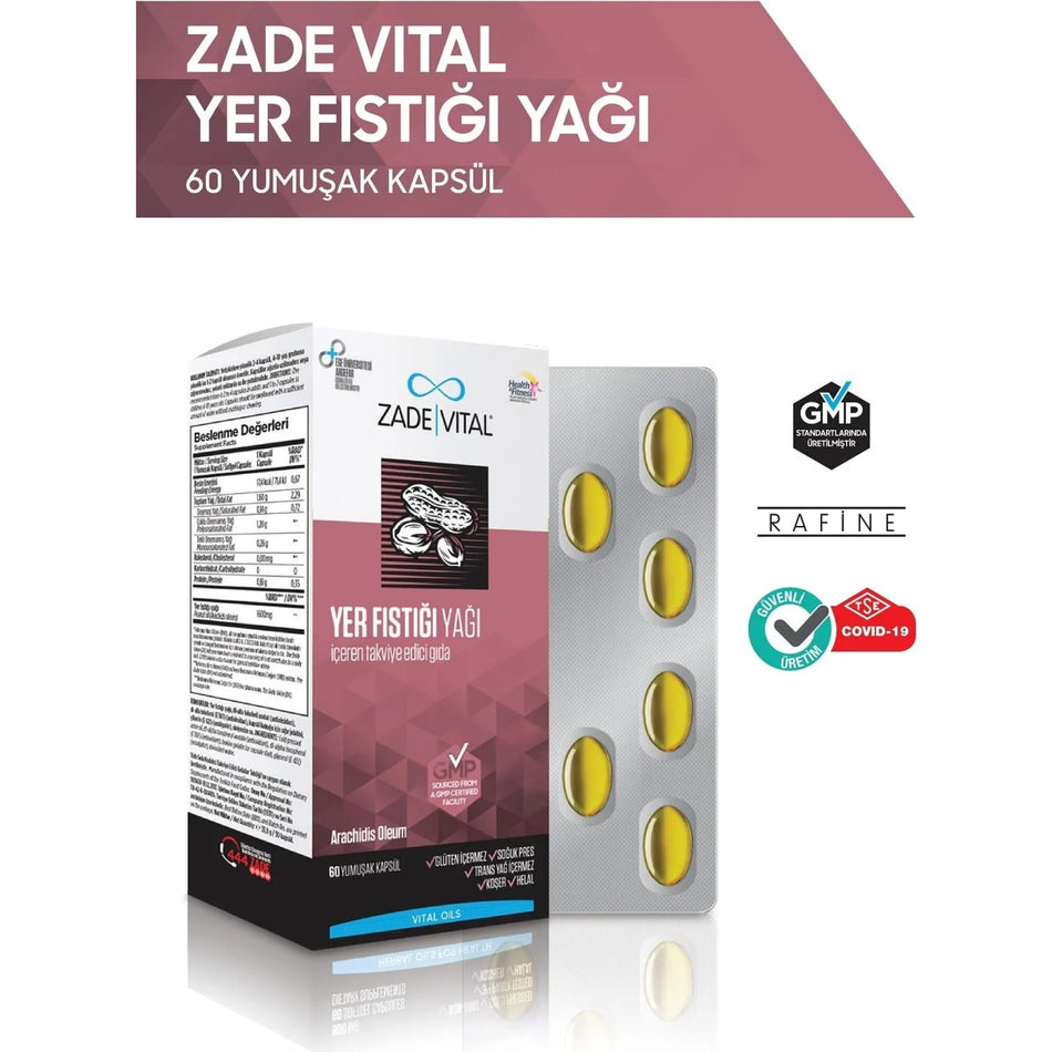 Zade Vital Peanut Oil Blister 60 Capsule - MALLTURK