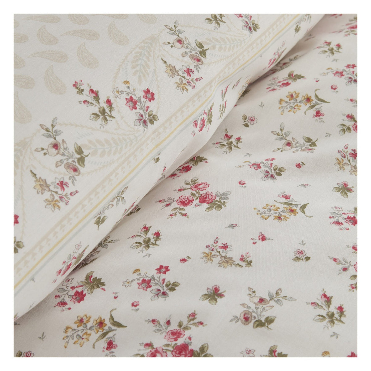 Karaca Home Sonya %100 Cotton Double Duvet Cover Set Burgundy - MALLTURK