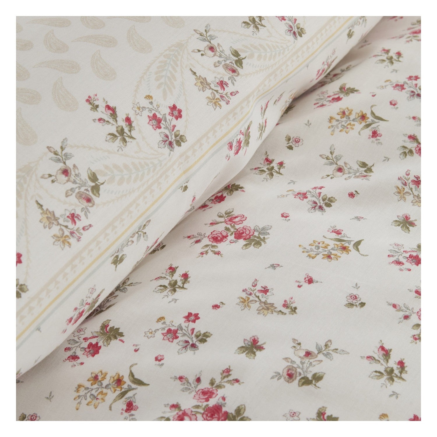 Karaca Home Sonya %100 Cotton Double Duvet Cover Set Burgundy - MALLTURK