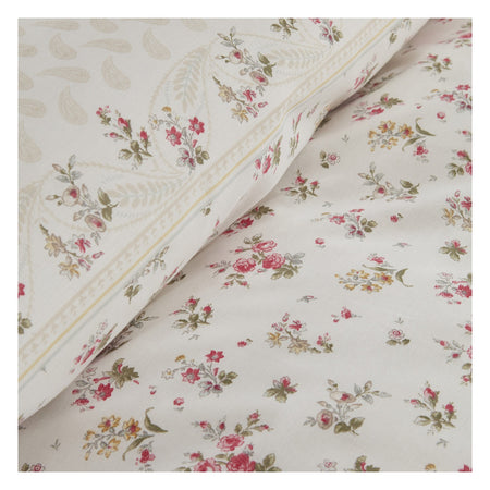 Karaca Home Sonya %100 Cotton Double Duvet Cover Set Burgundy - MALLTURK