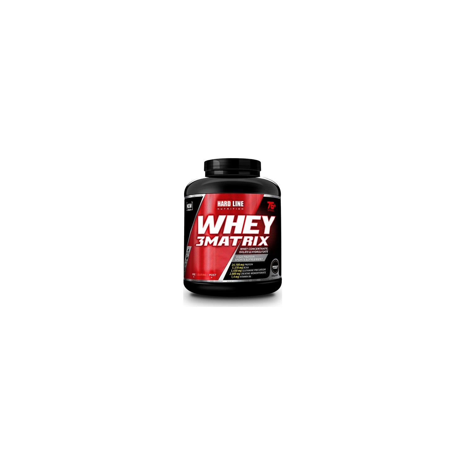 Hardline Nutrition Whey 3 Matrix Protein Powder 2300 gr Chocolate Flavored - MALLTURK