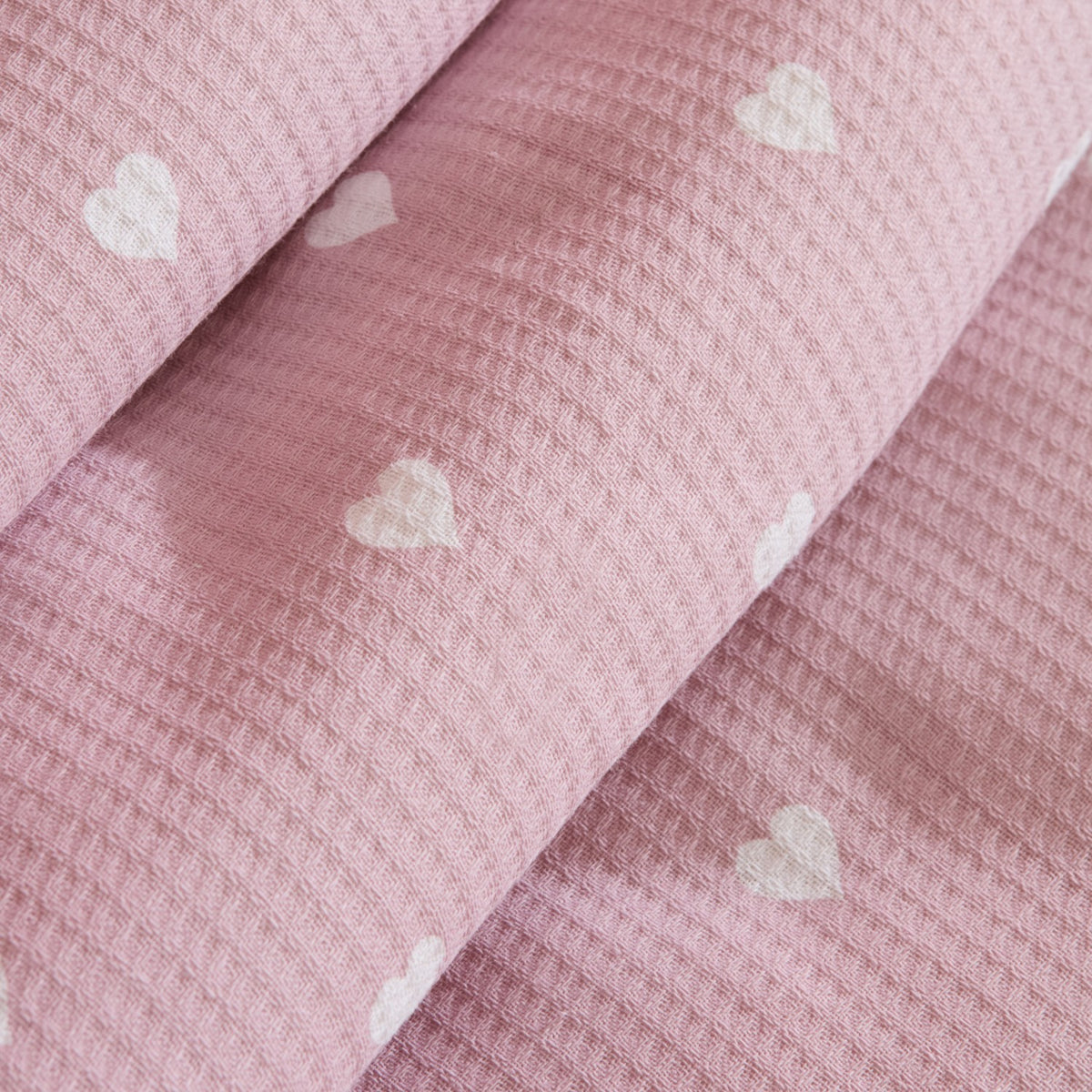 Karaca Home Amour Heart Pattern 100% Cotton Double Bed Quilt Set Pink - MALLTURK