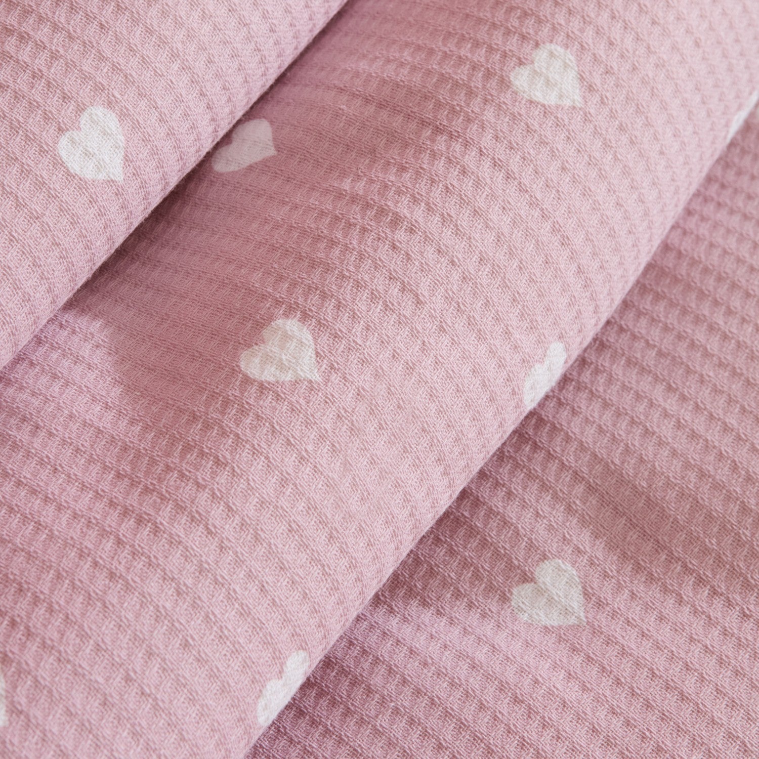 Karaca Home Amour Heart Pattern 100% Cotton Double Bed Quilt Set Pink - MALLTURK