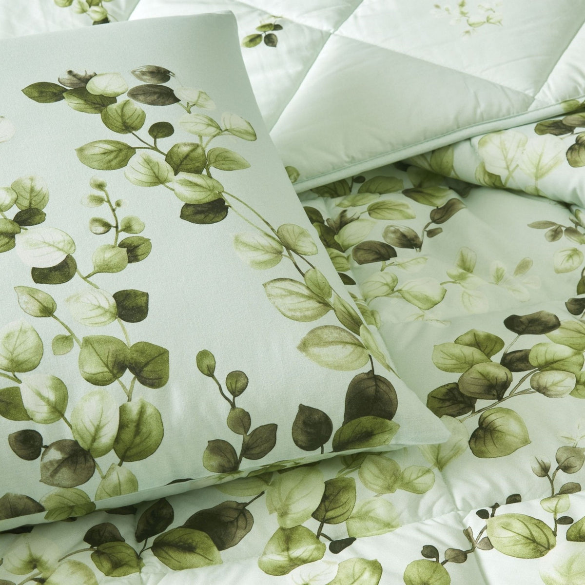 Tac Sarne Ranforce Double Duvet Set Green - MALLTURK