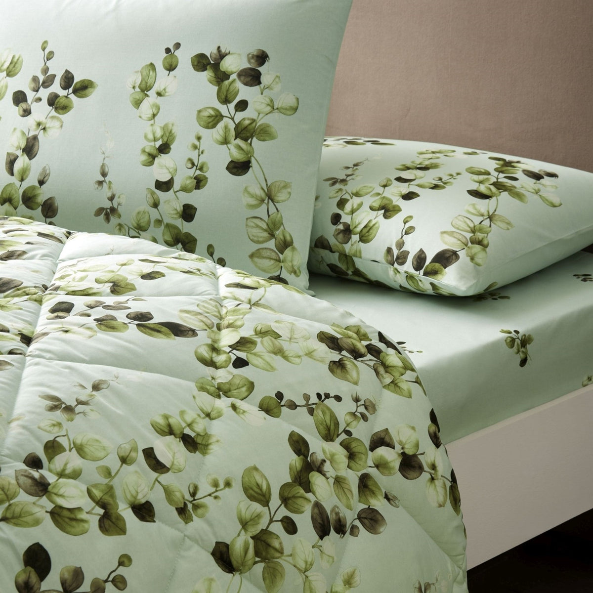 Tac Sarne Ranforce Double Duvet Set Green - MALLTURK