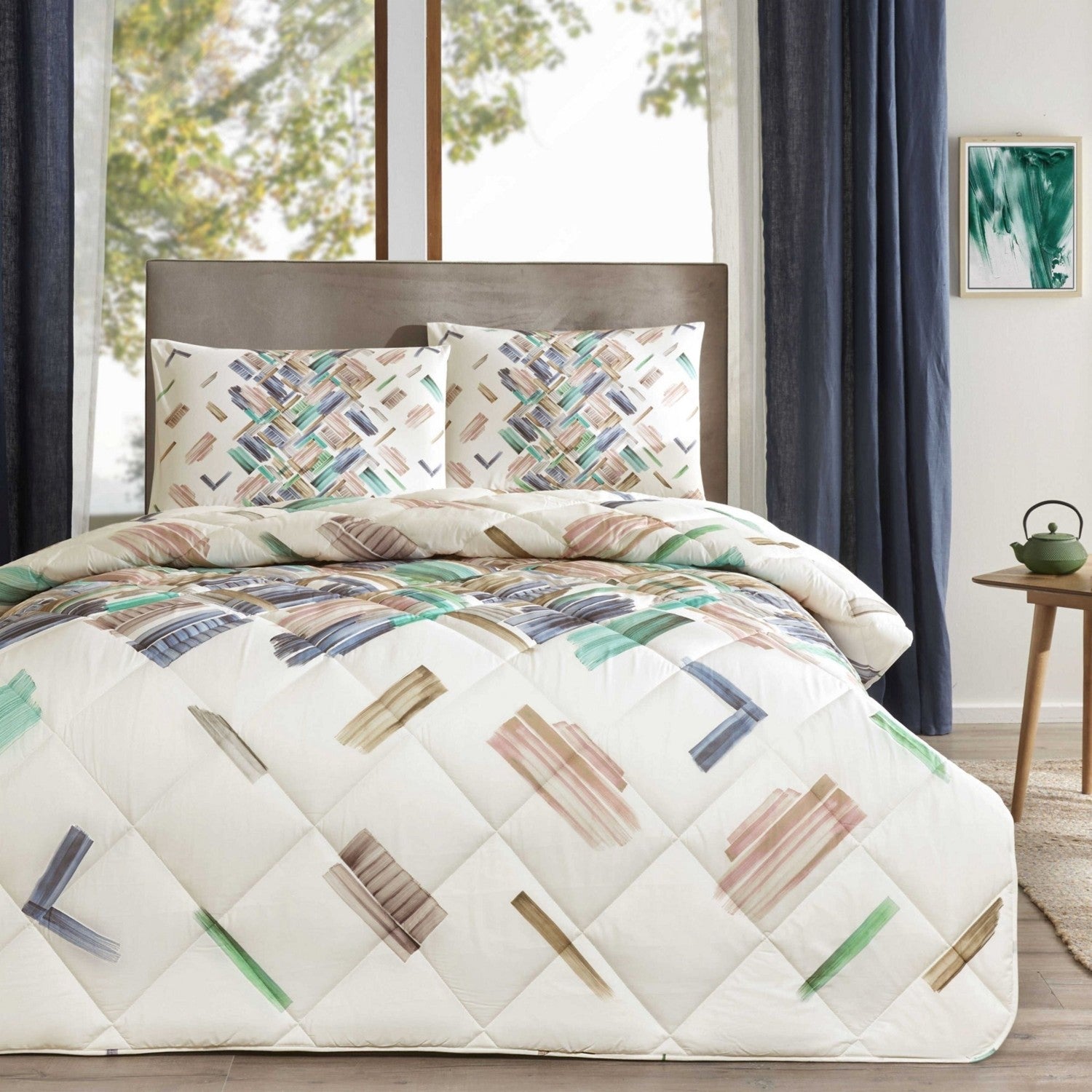 Tac Rance Ranforce Double Duvet Set Green - MALLTURK