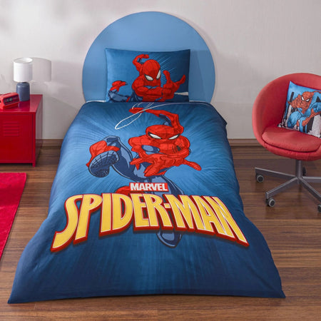 Tac Lisansli Spiderman Classical Single Cotton Duvet Cover Set - MALLTURK