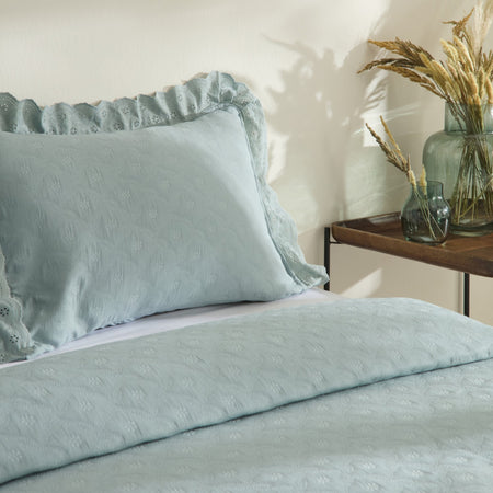 Karaca Home Arya Double Bedspread Set, Blue - MALLTURK