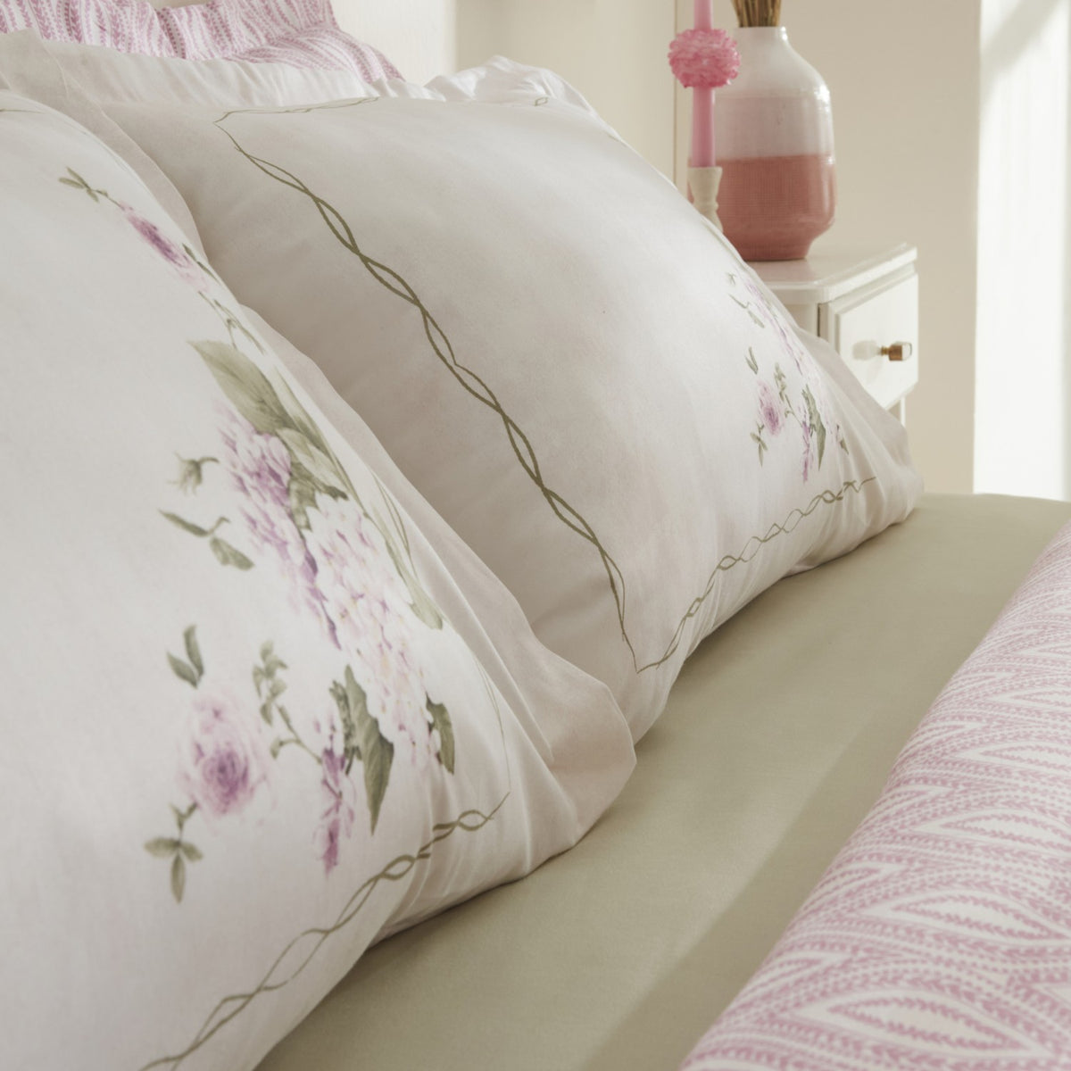 Karaca Home Rosales %100 Cotton 120 Thread Count Double Sateen Duvet Cover Set - MALLTURK
