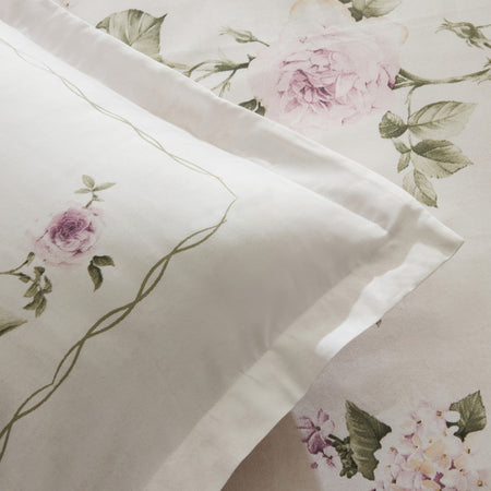 Karaca Home Rosales %100 Cotton 120 Thread Count Double Sateen Duvet Cover Set - MALLTURK