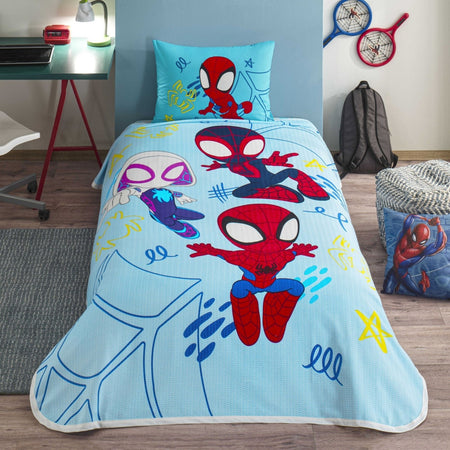 Tac Licensed spidey amazing teamtek kisilik Cotton Pique Bedding Set - MALLTURK