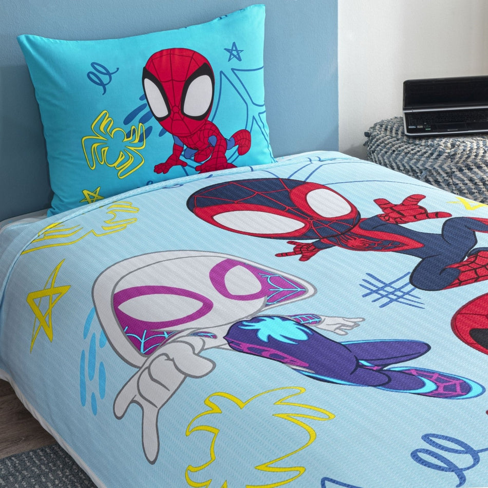 Tac Licensed spidey amazing teamtek kisilik Cotton Pique Bedding Set - MALLTURK
