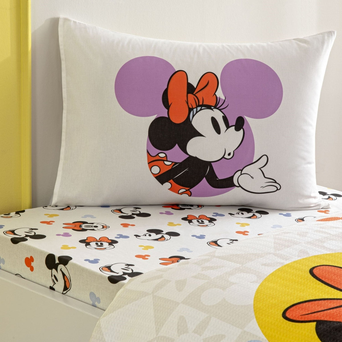 Tac Licensed disney minnie mickey botanictek kisilik Cotton Pique Bedding Set - MALLTURK