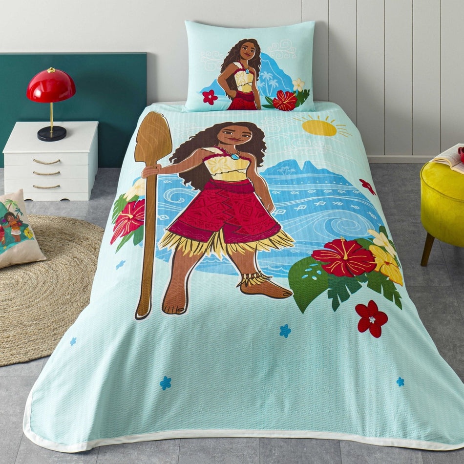 Tac Licensed disney moana island Single Cotton Pique Bedding Set - MALLTURK