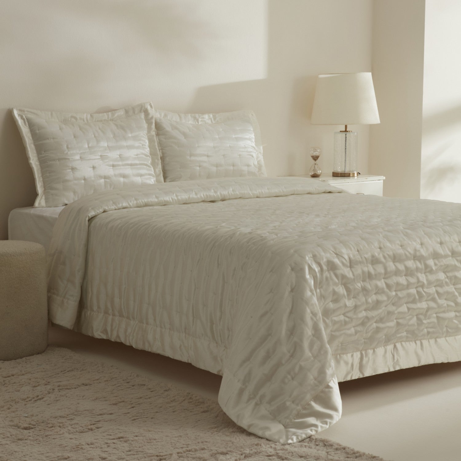 Karaca Home Glamour Double Bedspread White - MALLTURK