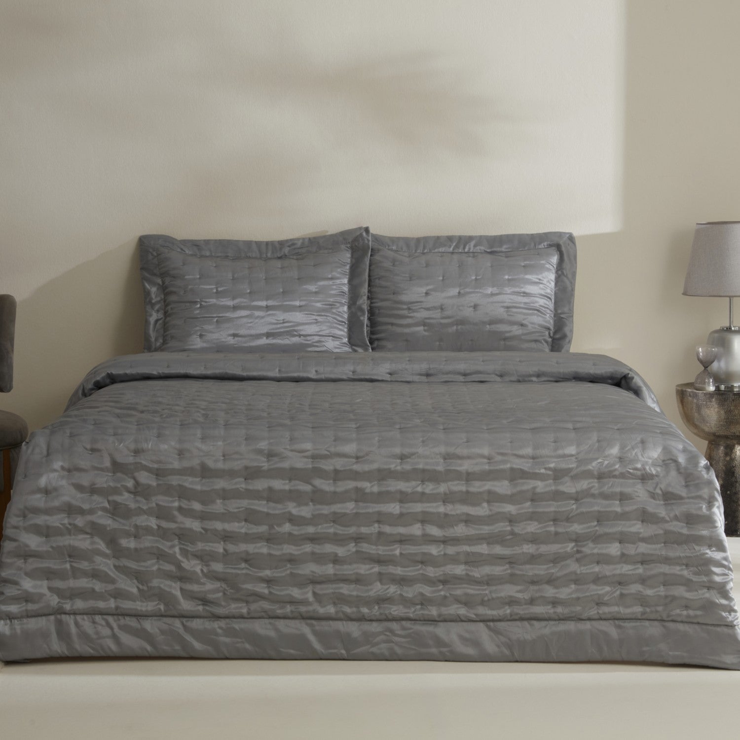 Karaca Home Glamour Double Bedspread Grey - MALLTURK