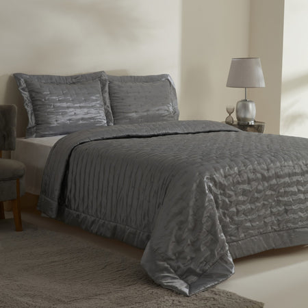 Karaca Home Glamour Double Bedspread Grey - MALLTURK