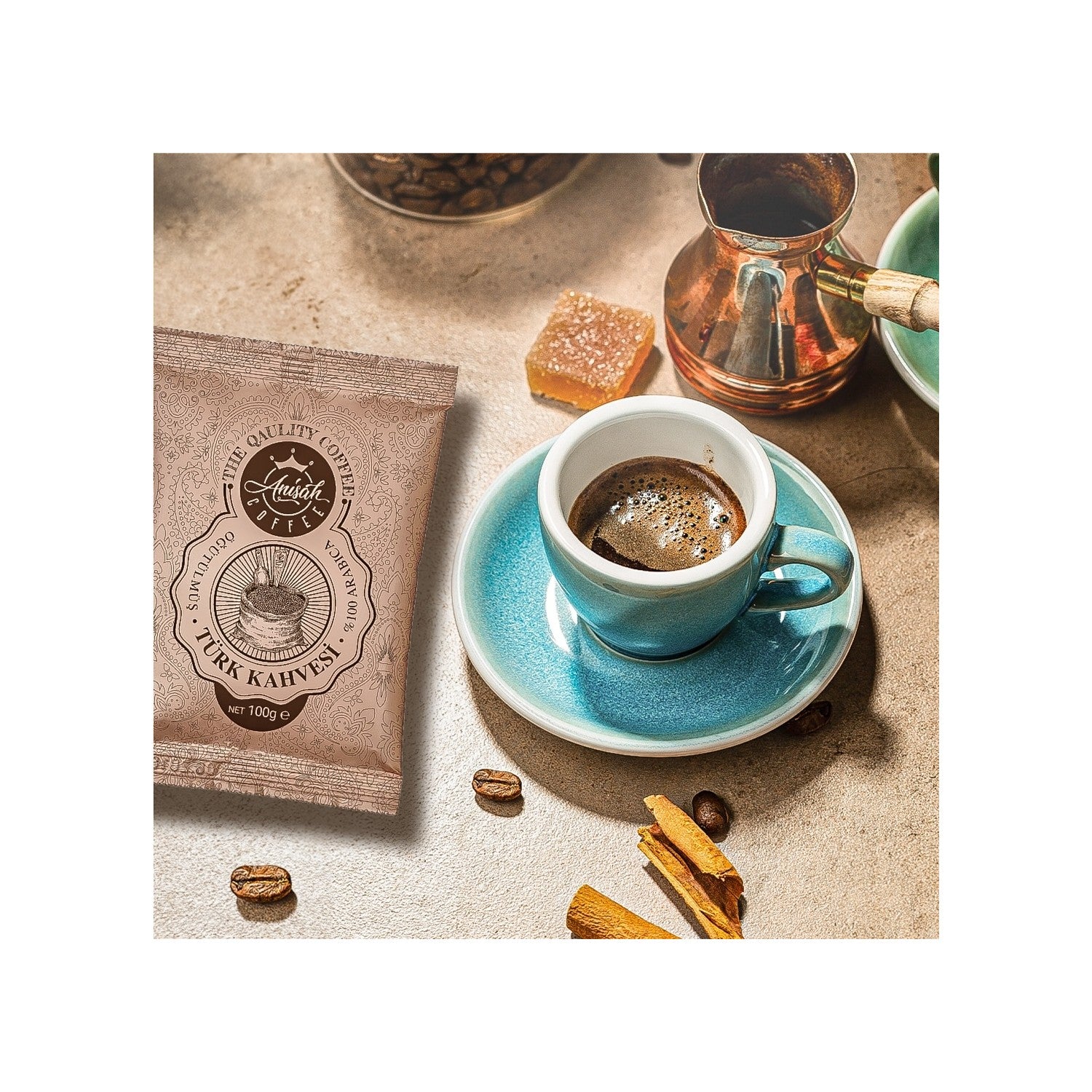 Anisah Coffee 12-Pack Traditional Turkish Coffee, Smooth, Delicious, and Economical. - MALLTURK