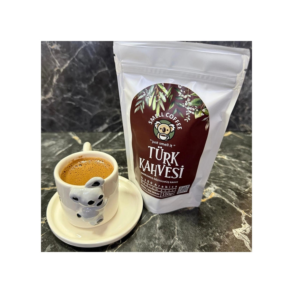 Smell Coffee Medium Roast Turkish Coffee 100 g Freshly Roasted - MALLTURK