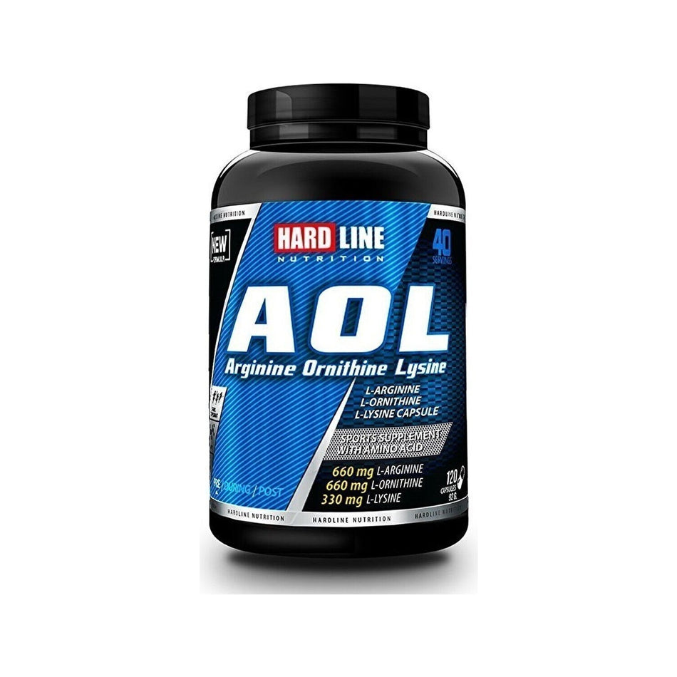 Hardline Nutrition AOL Arginine Supplement 120 Capsules – Support for Enhancing Sports Performance and Endurance - MALLTURK