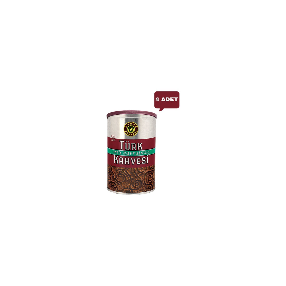 Coffee World Medium Roast Turkish Coffee 250 gr 4-pack - MALLTURK