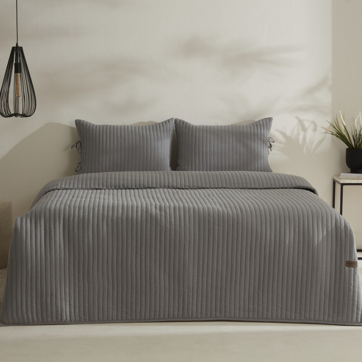 Karaca Home Elie Double Bedspread Set Grey - MALLTURK