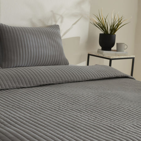 Karaca Home Elie Double Bedspread Set Grey - MALLTURK