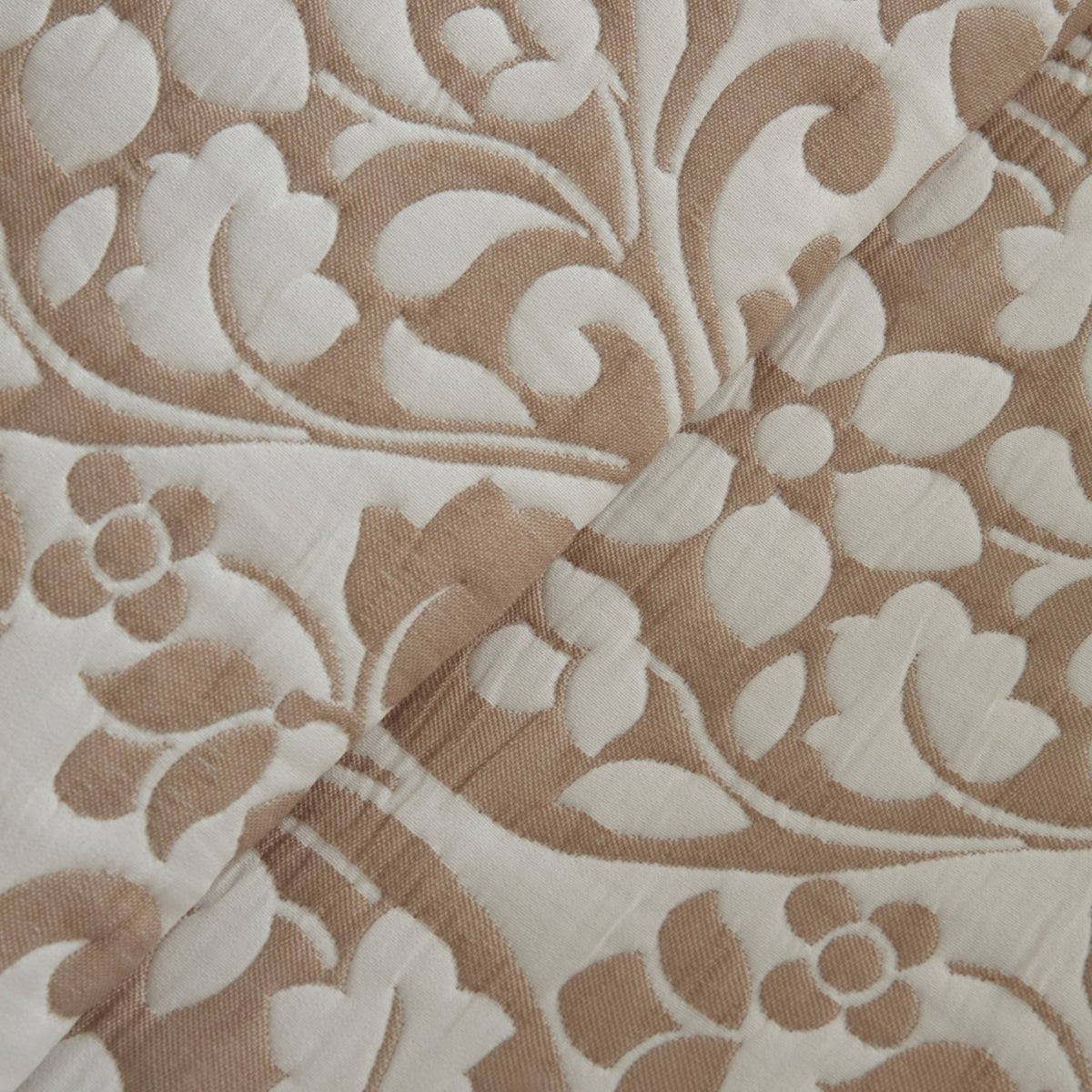 Karaca Home Tiara Beige Double Bedspread Set with Embroidered Cotton Fabric and Pillows - MALLTURK