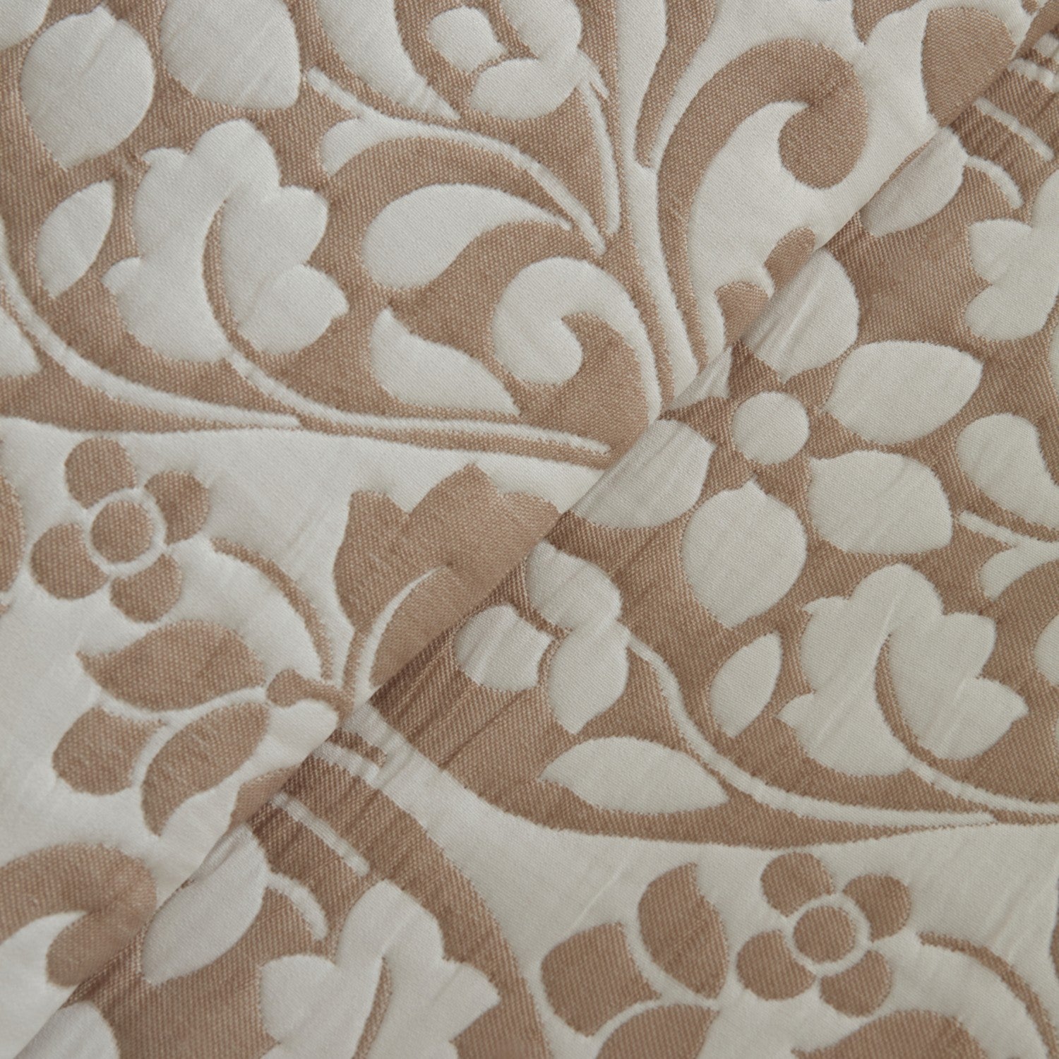 Karaca Home Tiara Beige Double Bedspread Set with Embroidered Cotton Fabric and Pillows - MALLTURK