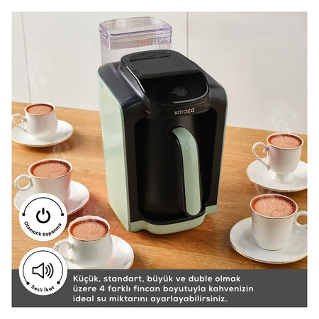 Karaca Hatir Turkish Coffee Maker with Automatic Water Tank, Cabbage Green - MALLTURK