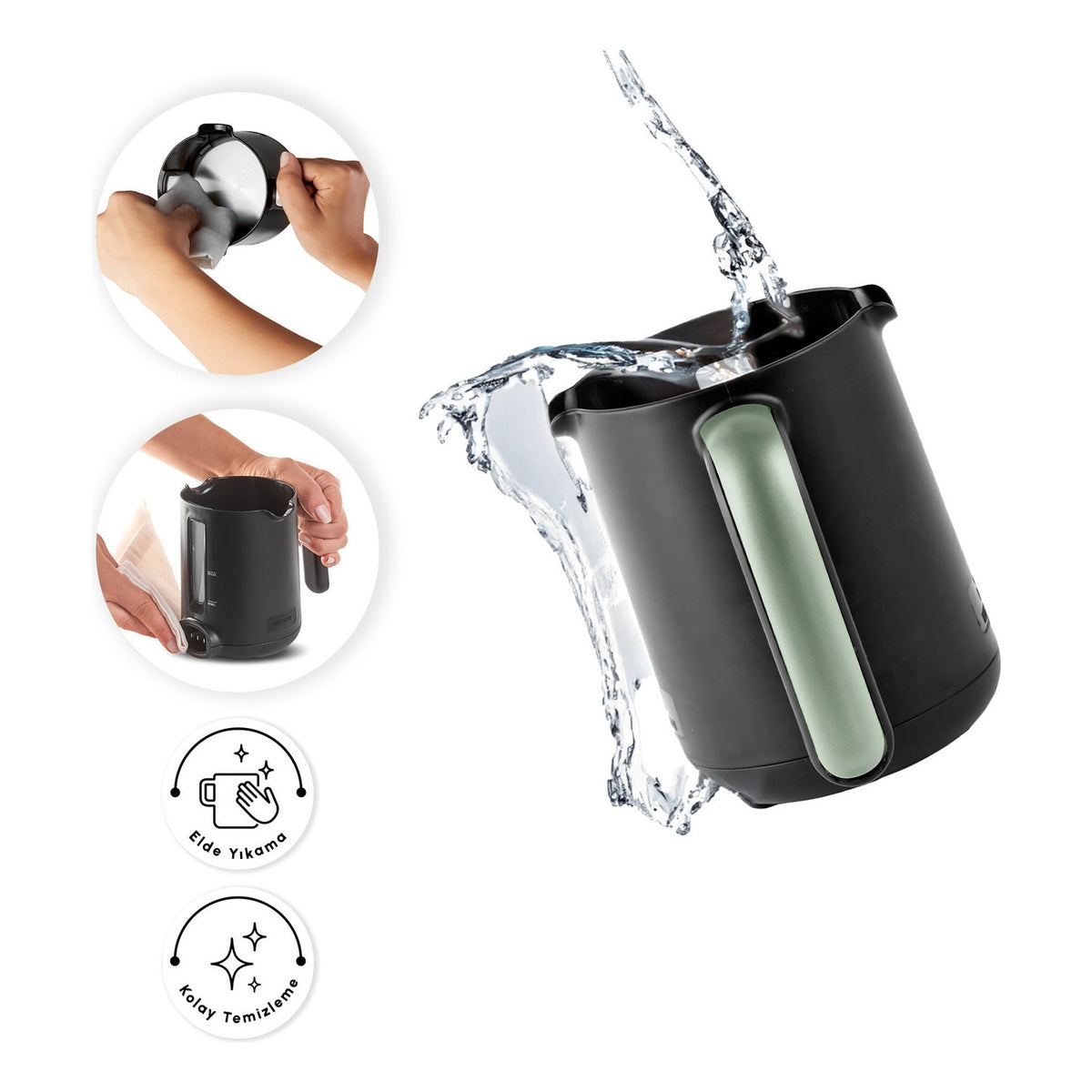 Karaca Hatir Turkish Coffee Maker with Automatic Water Tank, Cabbage Green - MALLTURK