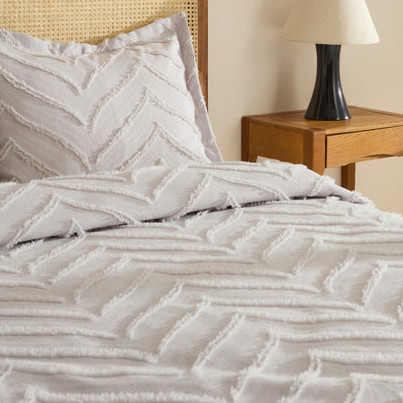 Karaca Home Arlina Geo Double Bedspread Set Grey - MALLTURK