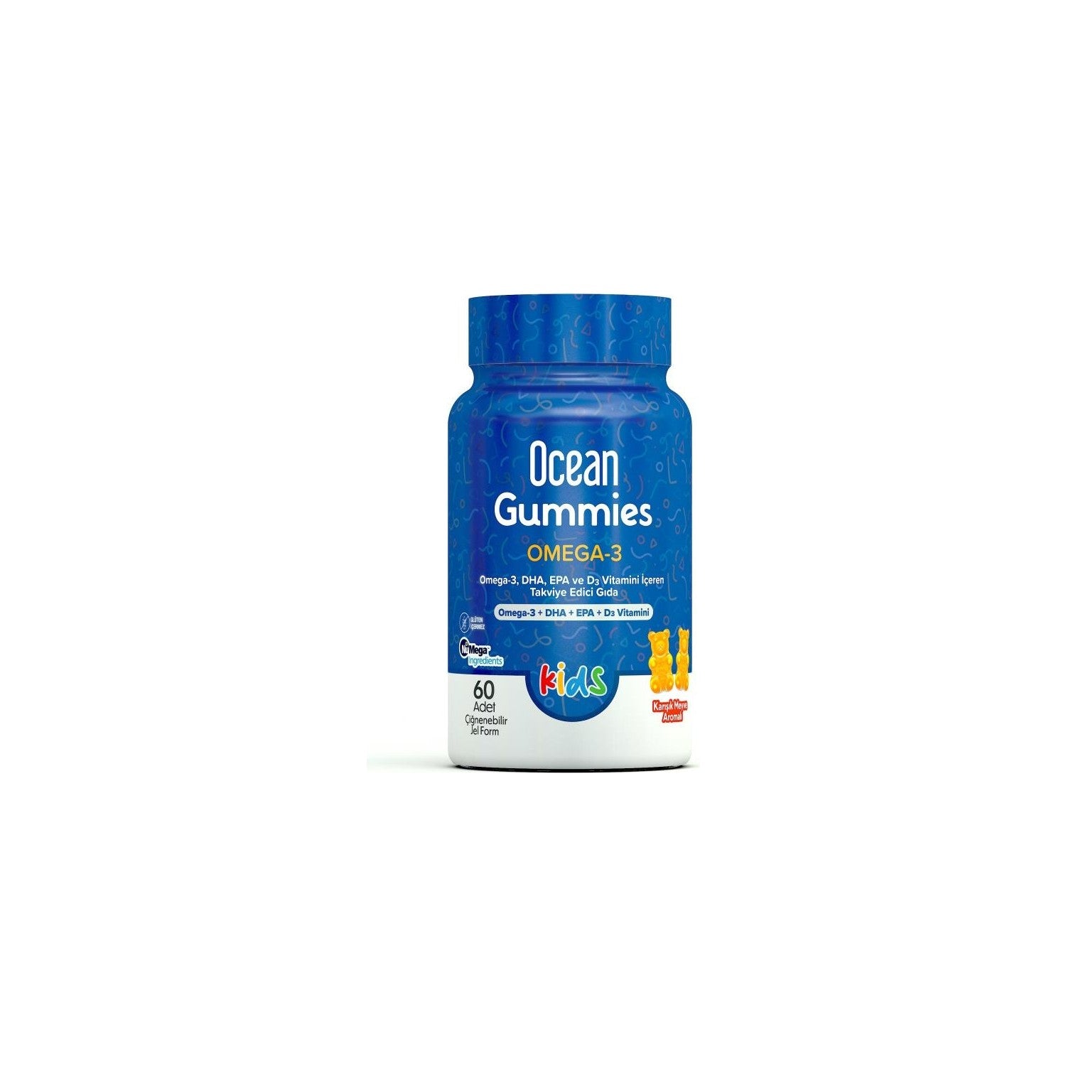 Orzax Ocean Kids Gummies Omega 3 60 Pieces Cignenebilir Jel Form - MALLTURK